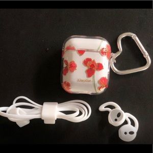 Clear floral airpod case